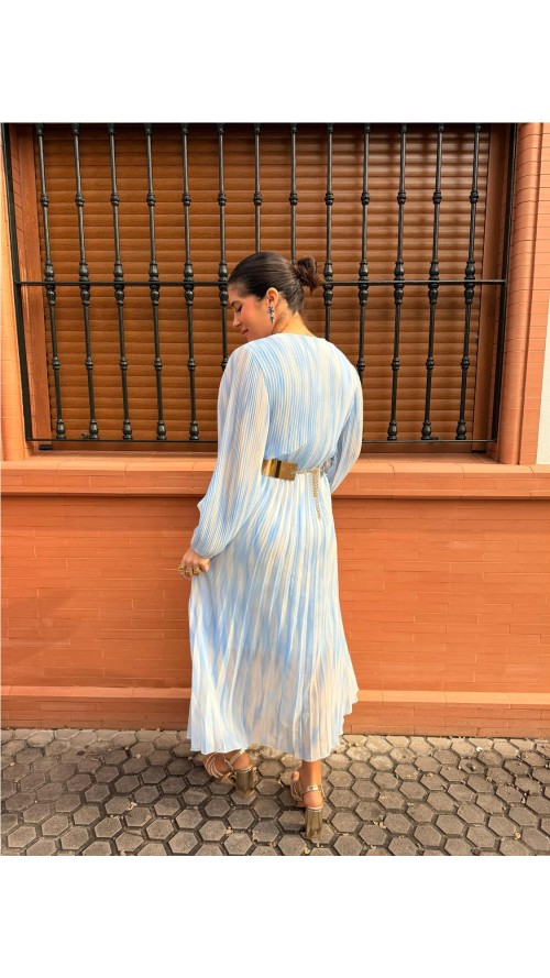 VESTIDO MACARENA CELESTE