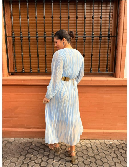 VESTIDO MACARENA CELESTE