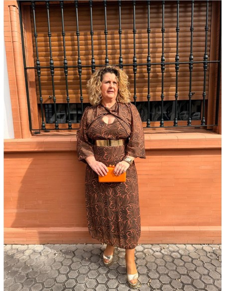 VESTIDO ANTONELA MARRON