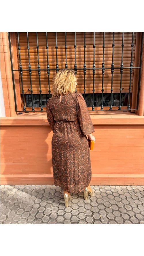 VESTIDO ANTONELA MARRON