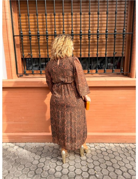 VESTIDO ANTONELA MARRON
