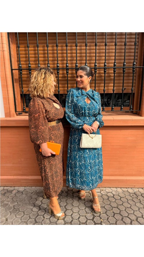 VESTIDO ANTONELA MARRON