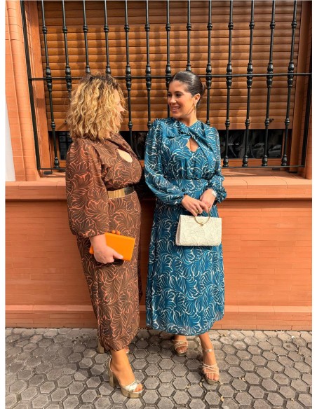 VESTIDO ANTONELA MARRON