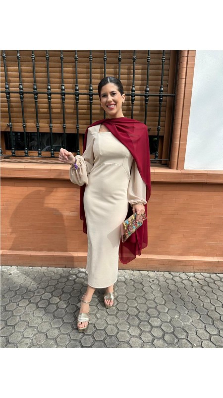 VESTIDO LORETO BEIG 2