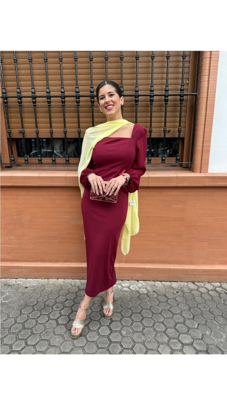 VESTIDO LORETO BURDEOS