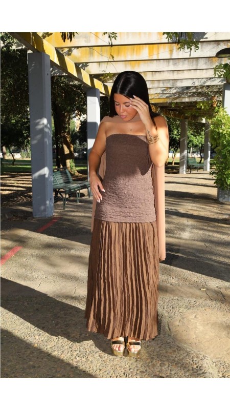 VESTIDO ZARAGOZA MARRON