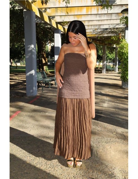 VESTIDO ZARAGOZA MARRON