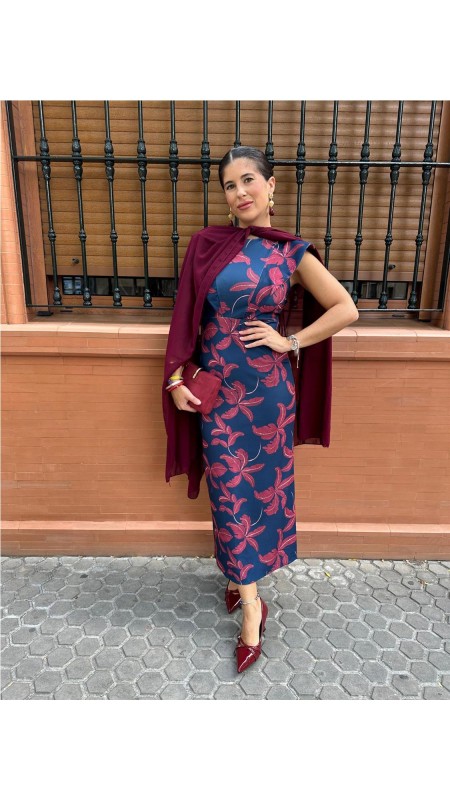 VESTIDO DIANA ESTAMPADO MARINO