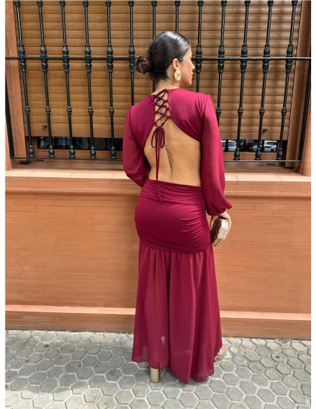 VESTIDO AMAYA BURDEOS