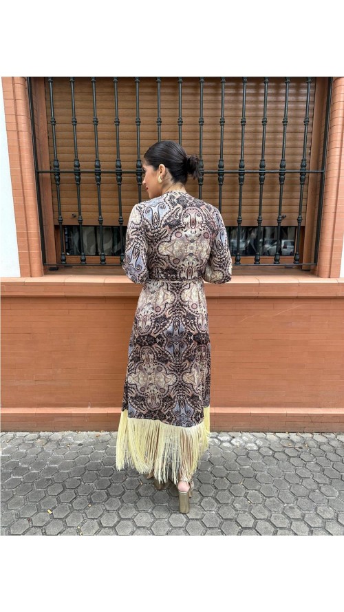 VESTIDO CRUZADO BEIG