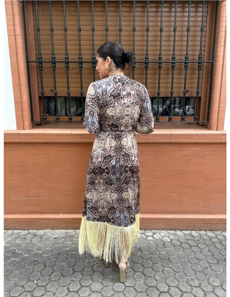 VESTIDO CRUZADO BEIG