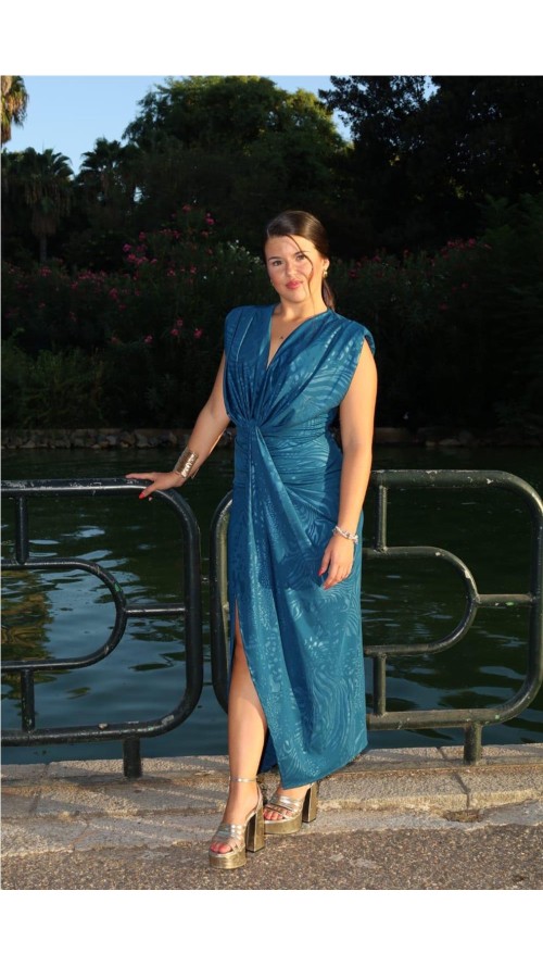 VESTIDO IRIS ESTAMPADO PETROLEO