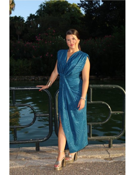 VESTIDO IRIS ESTAMPADO PETROLEO