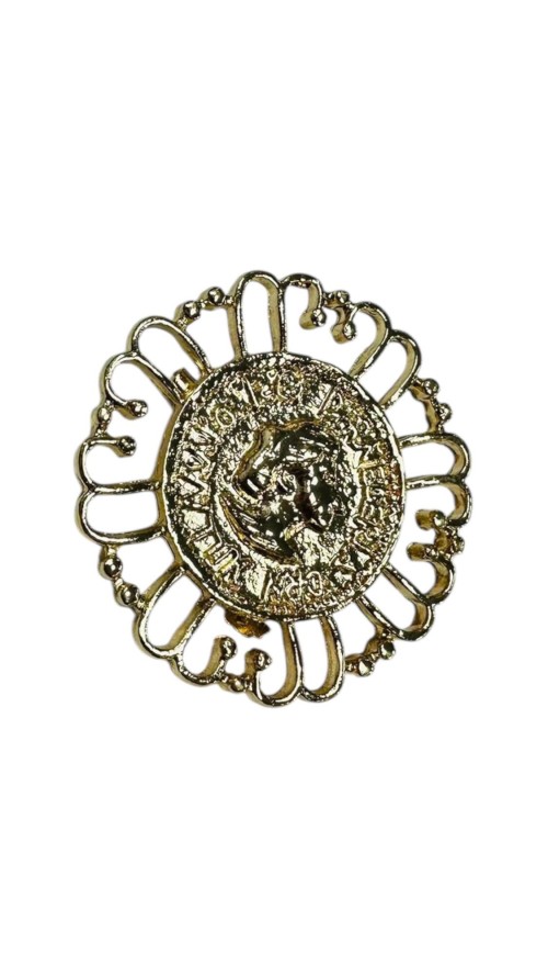 BROCHE MONEDA ORO