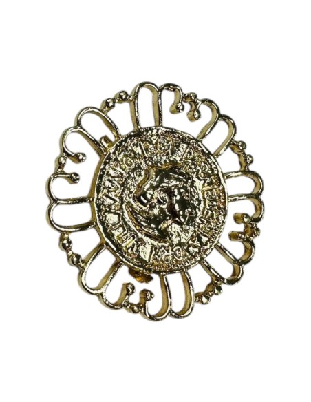 BROCHE MONEDA ORO
