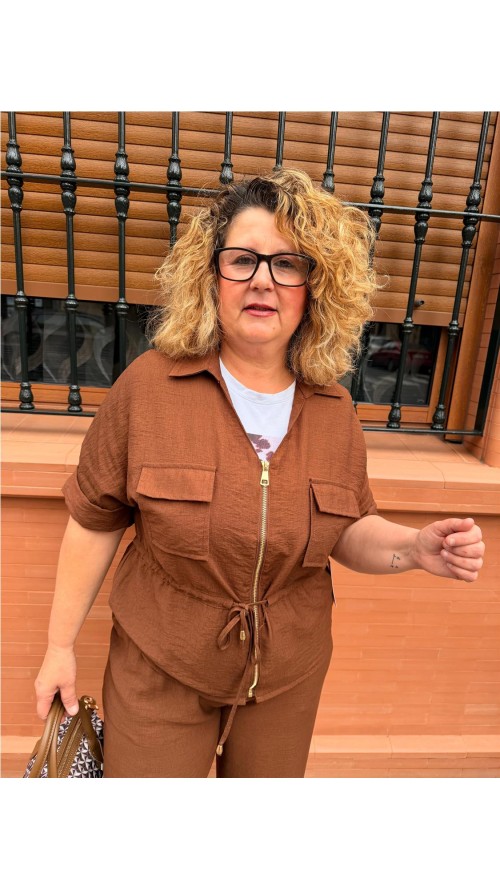 CONJUNTO MIRANDA MARRON