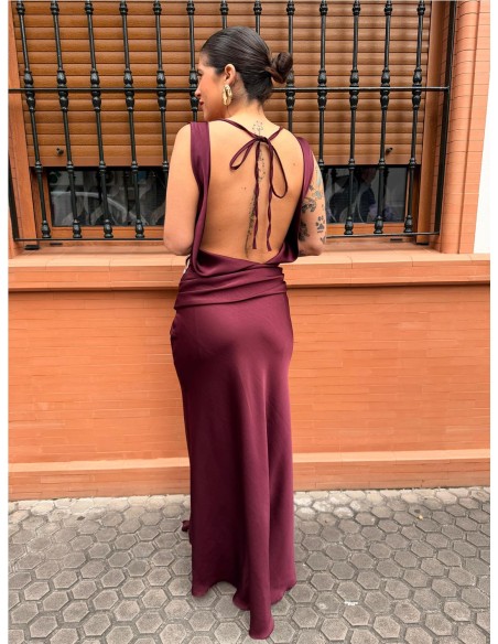 VESTIDO PRINCES BURDEOS