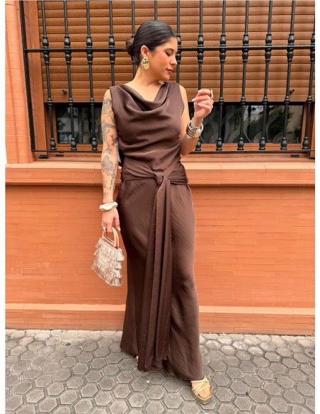 VESTIDO PRINCES MARRON