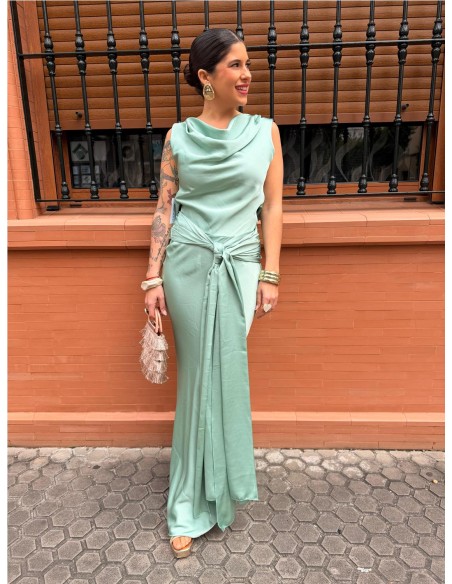 VESTIDO PRINCES VERDE JABONOSO