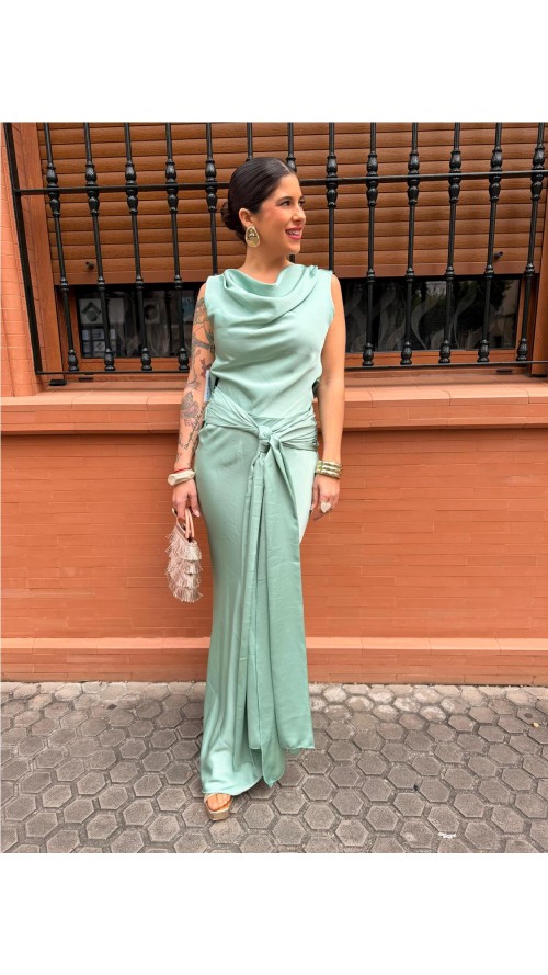 VESTIDO PRINCES VERDE JABONOSO