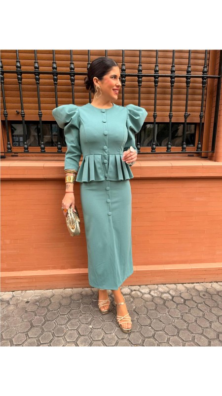 VESTIDO JAZMIN VERDE JABONOSO