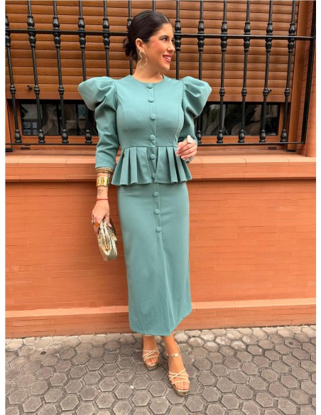 VESTIDO JAZMIN VERDE JABONOSO