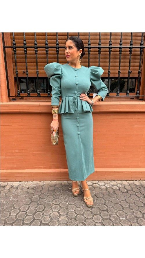 VESTIDO JAZMIN VERDE JABONOSO