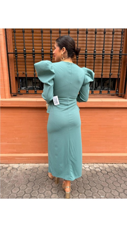 VESTIDO JAZMIN VERDE JABONOSO