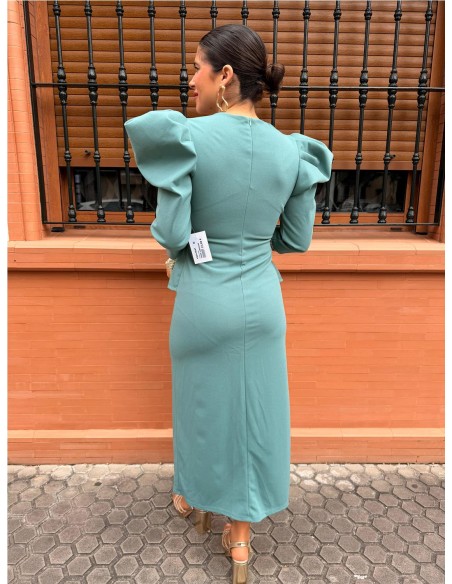 VESTIDO JAZMIN VERDE JABONOSO