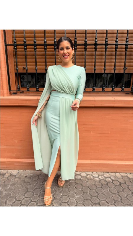 VESTIDO ESTHER VERDE CLARO