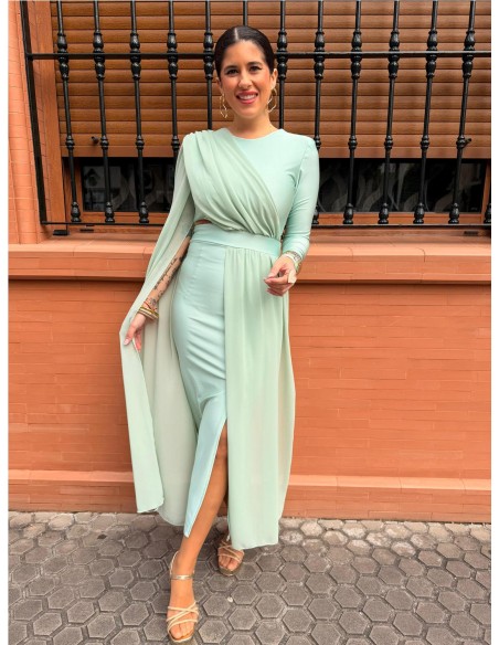 VESTIDO ESTHER VERDE CLARO