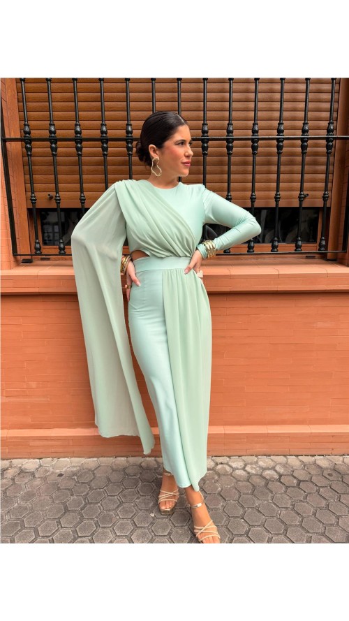 VESTIDO ESTHER VERDE CLARO