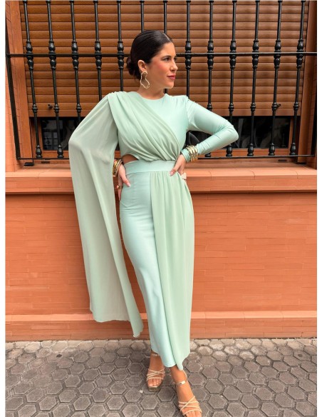 VESTIDO ESTHER VERDE CLARO