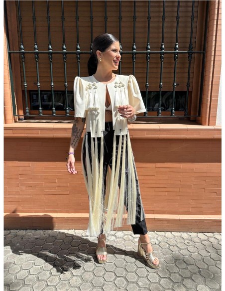 CHAQUETA DE FLECOS BEIG