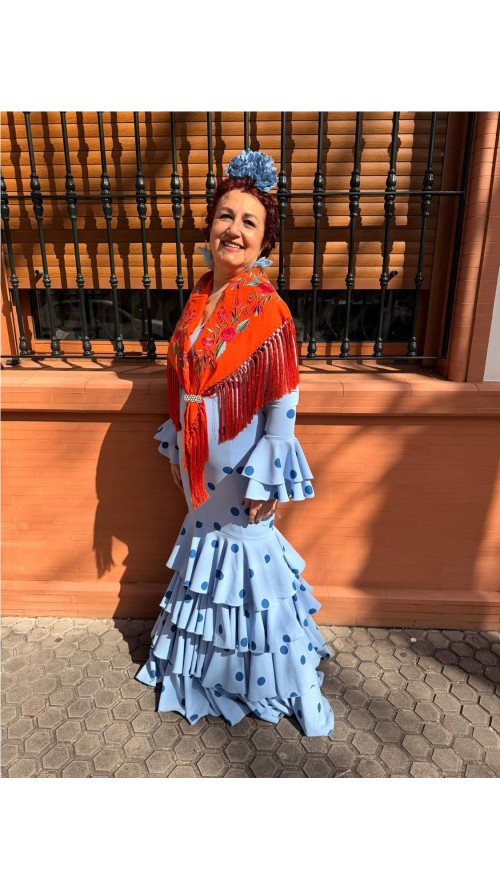 VESTIDO MERIDA CELESTE