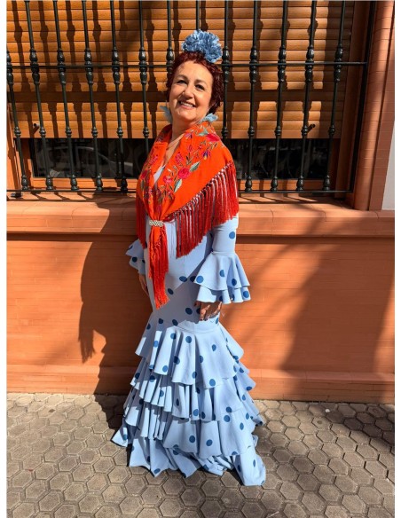 VESTIDO MERIDA CELESTE