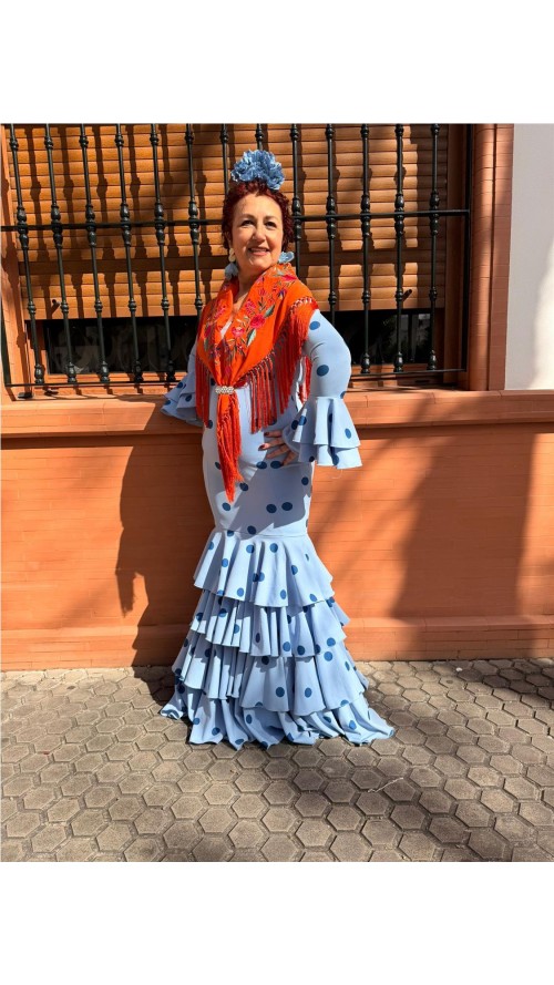 VESTIDO MERIDA CELESTE