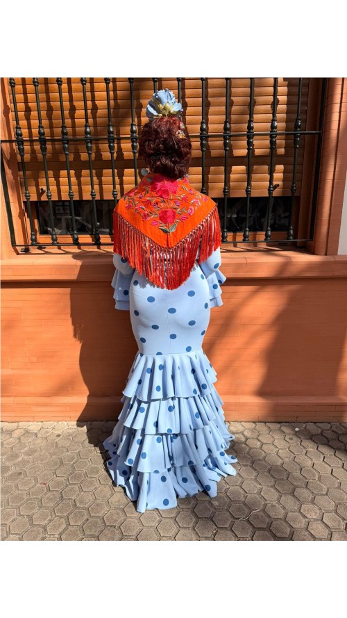 VESTIDO MERIDA CELESTE