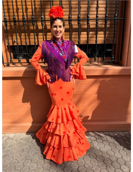 VESTIDO MERIDA NARANJA