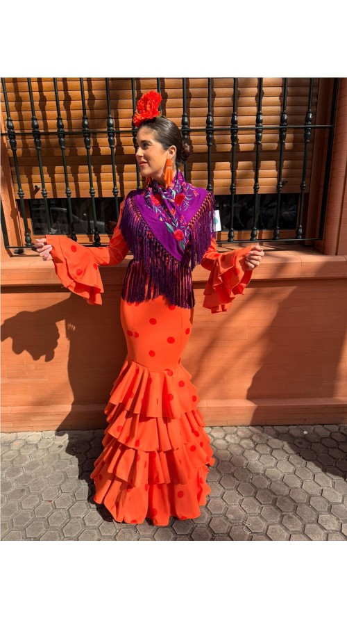 VESTIDO MERIDA NARANJA