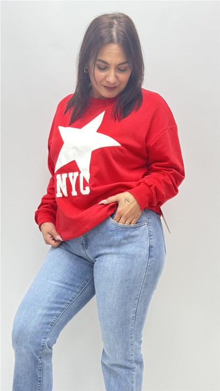 SUDADERA ESTRELLA ROJO 2