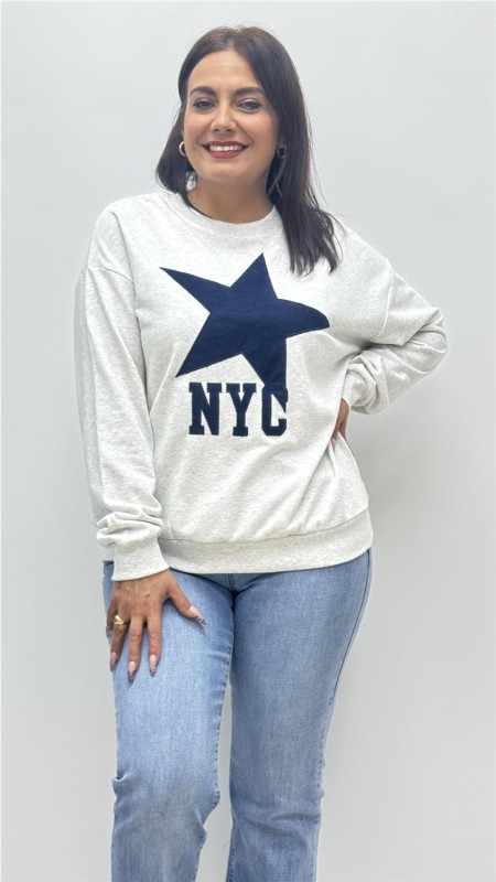 SUDADERA ESTRELLA GRIS 2