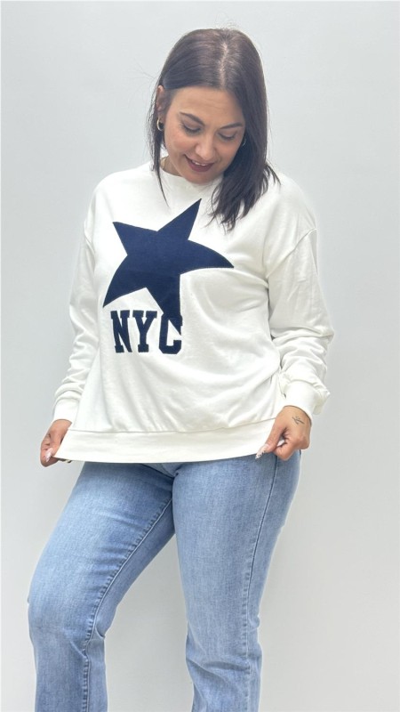 SUDADERA ESTRELLA BLANCO 2