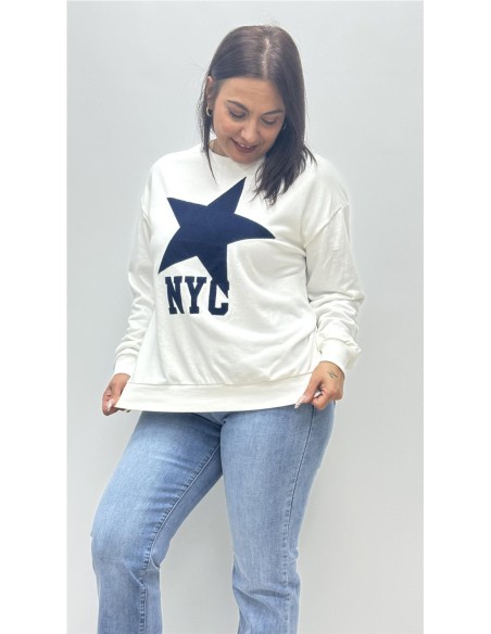 SUDADERA ESTRELLA BLANCO