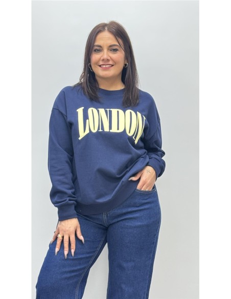 SUDADERA LONDON MARINO