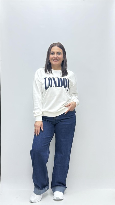 SUDADERA LONDON BLANCO