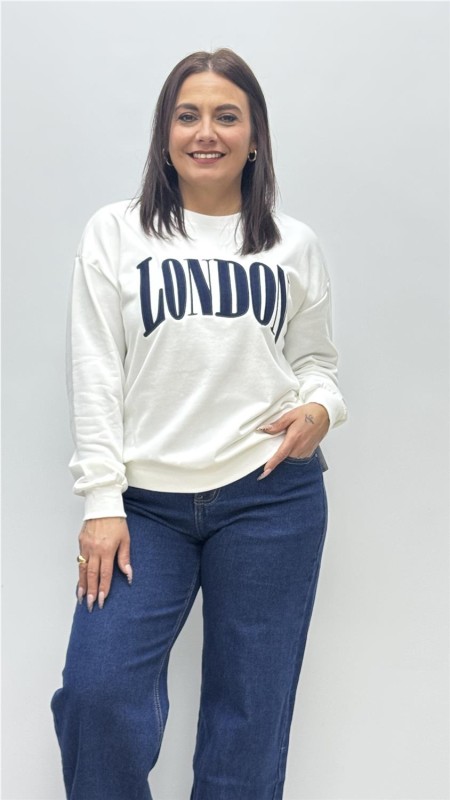 SUDADERA LONDON BLANCO 2