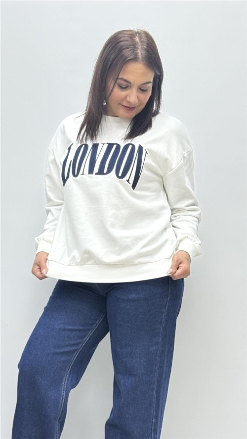 SUDADERA LONDON BLANCO
