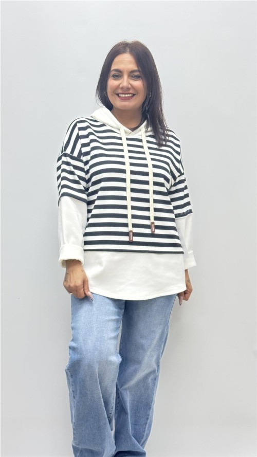 SUDADERA CHARI MARINO