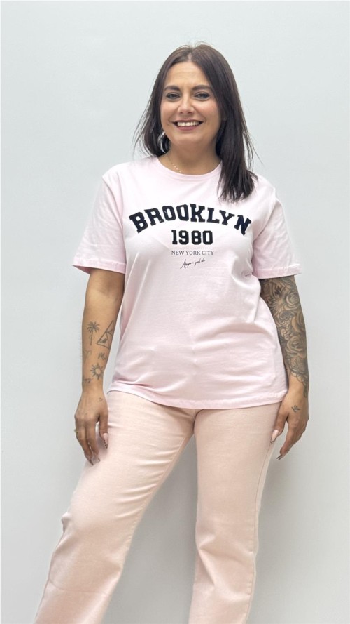 CAMISETA BROOKLYN ROSA